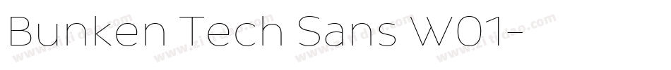 Bunken Tech Sans W01字体转换